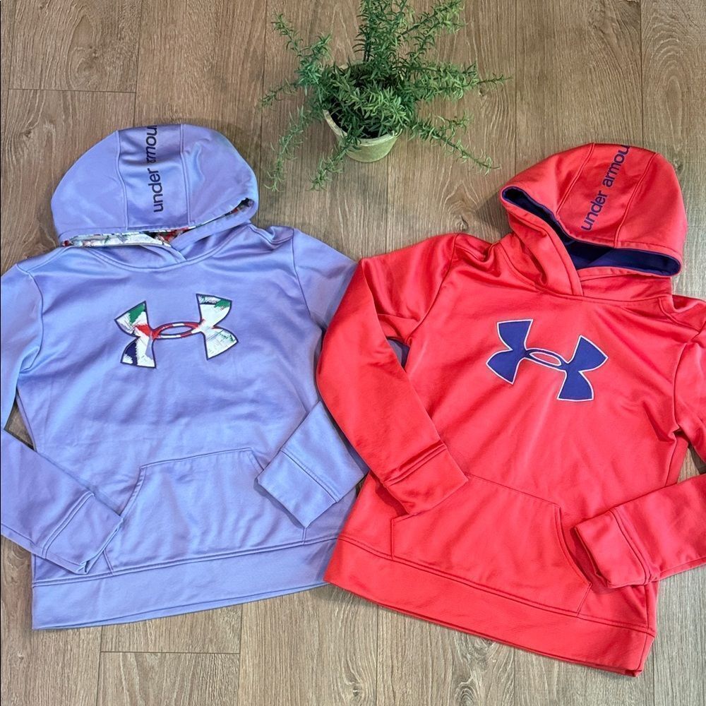 ((2 PIECE)) UNDER ARMOUR GIRLS SWEATSHIRT BUNDLE SIZE XL LIKE NEW